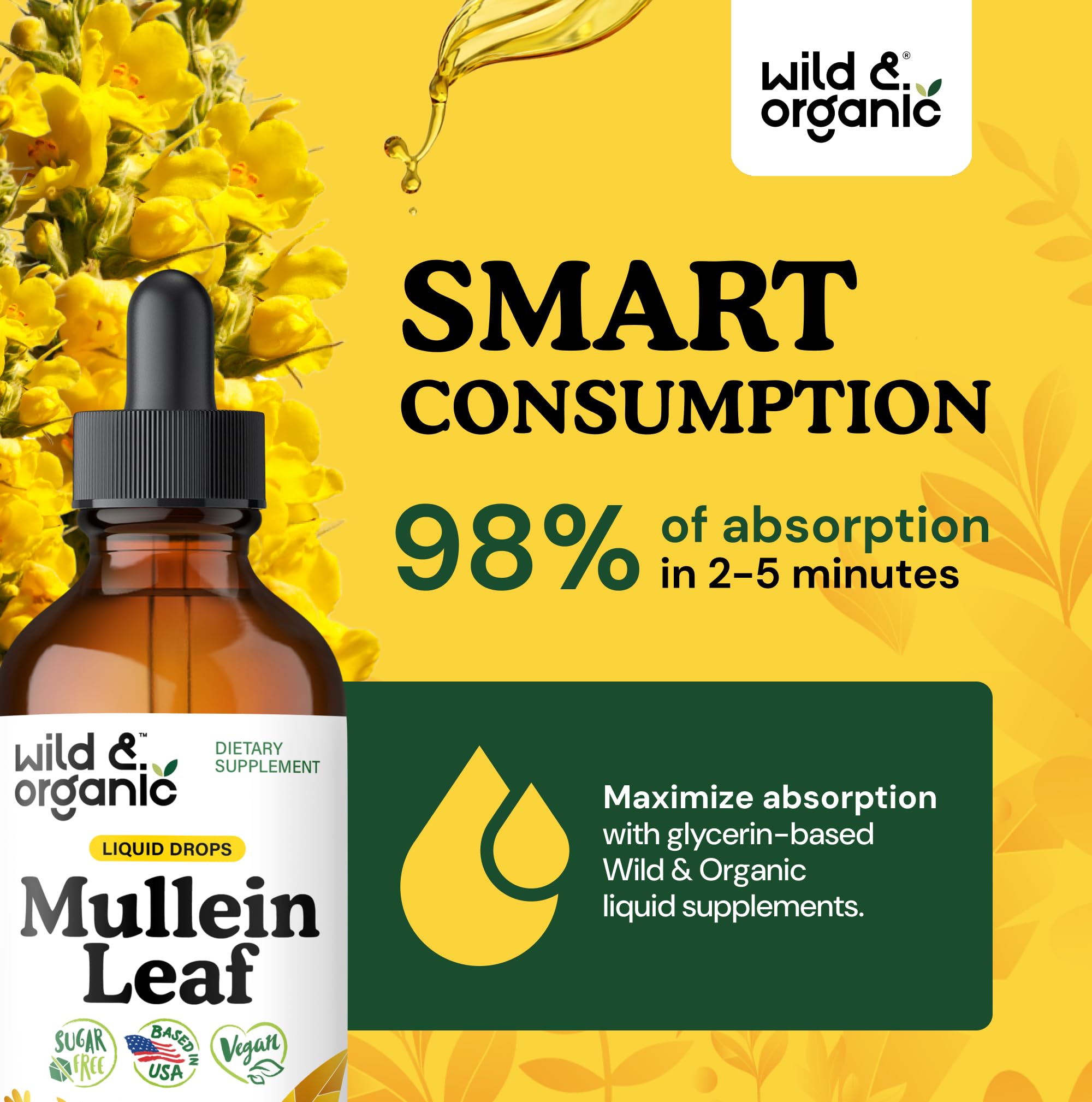 Wild & Organic botella en mano para mostrar tamaño y portabilidad