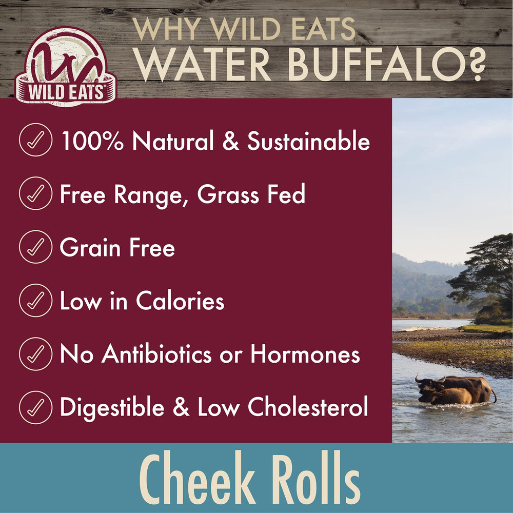 Wild Eats etiqueta con ingredientes, transparencia y sin rawhide ni granos