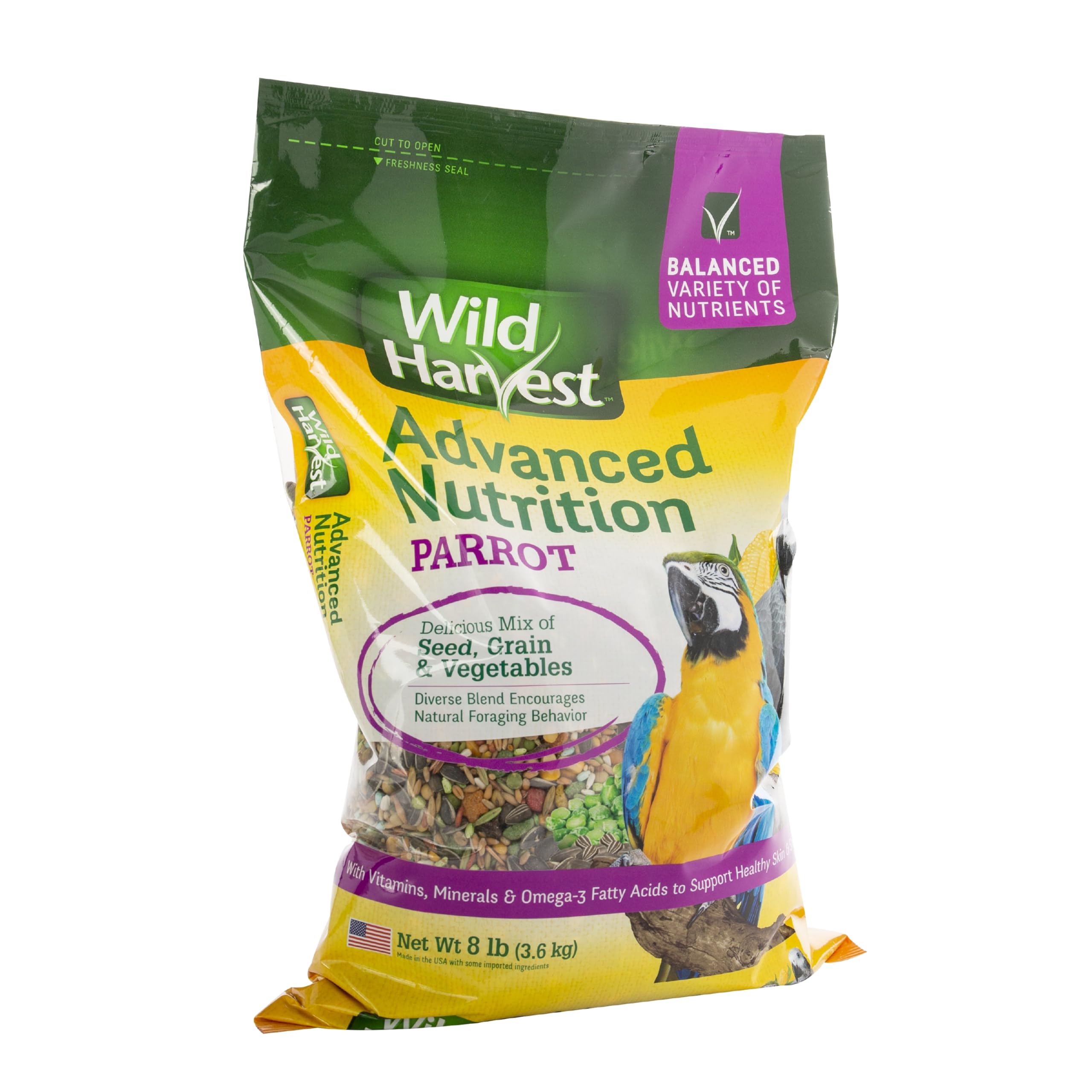 Wild Harvest comparación de tamaño de la bolsa para referencia práctica