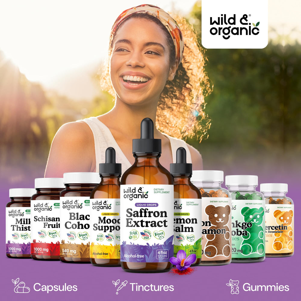 Wild & Organic botella con referencia de tamaño para comparar volumen de 4 oz