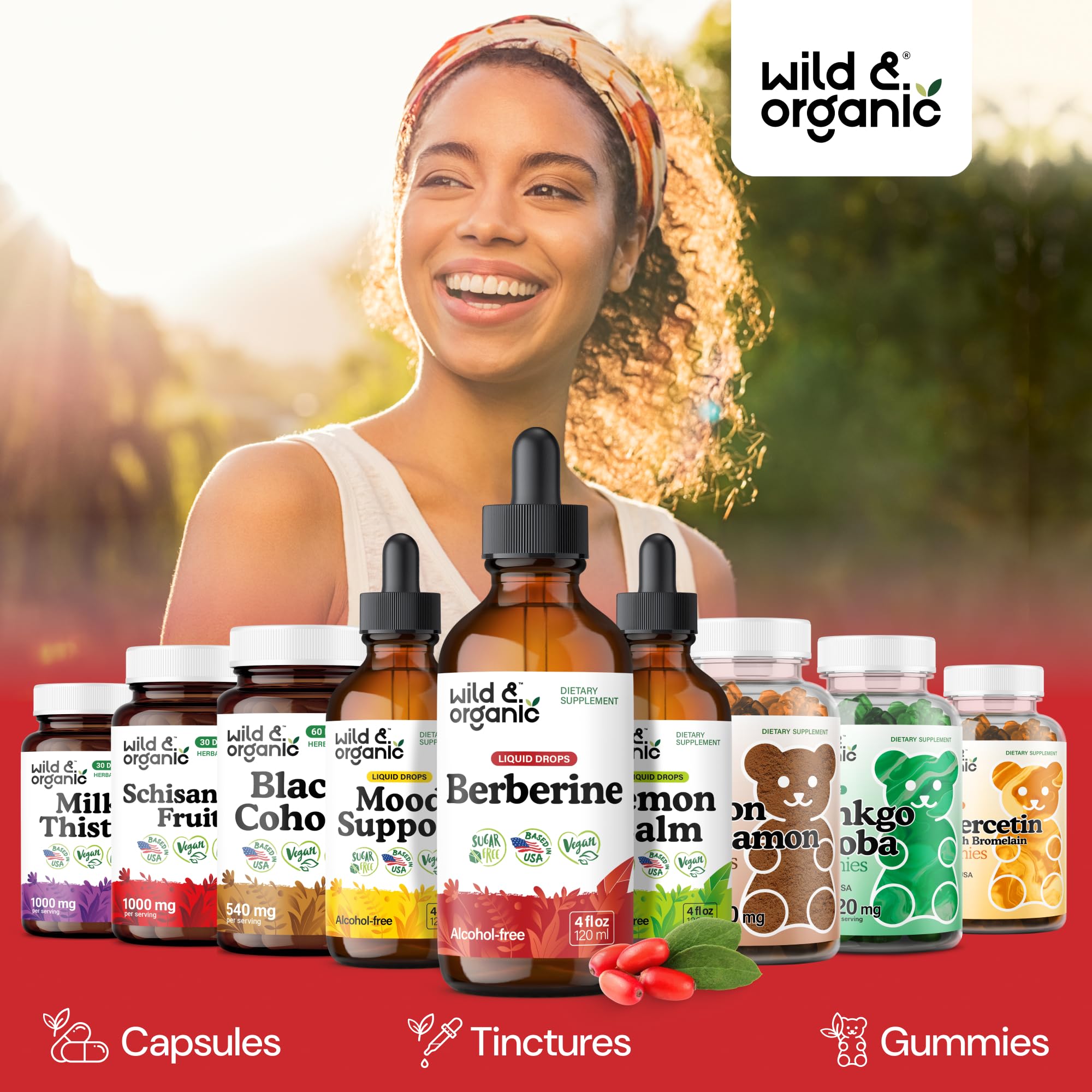 Wild & Organic gotas añadidas a una taza de té para consumo fácil
