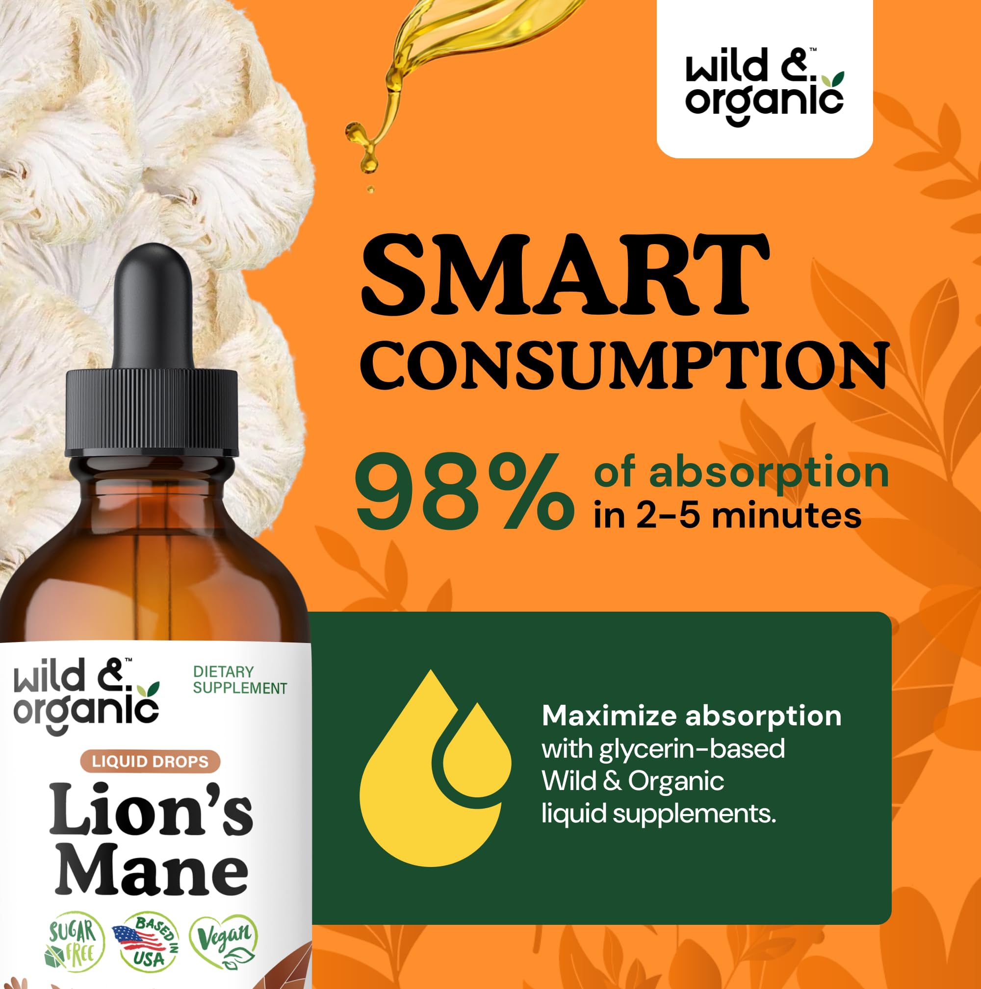 Wild & Organic botella en mano para comparar tamaño y portabilidad