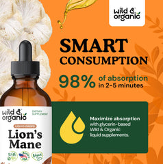 Wild & Organic botella en mano para comparar tamaño y portabilidad