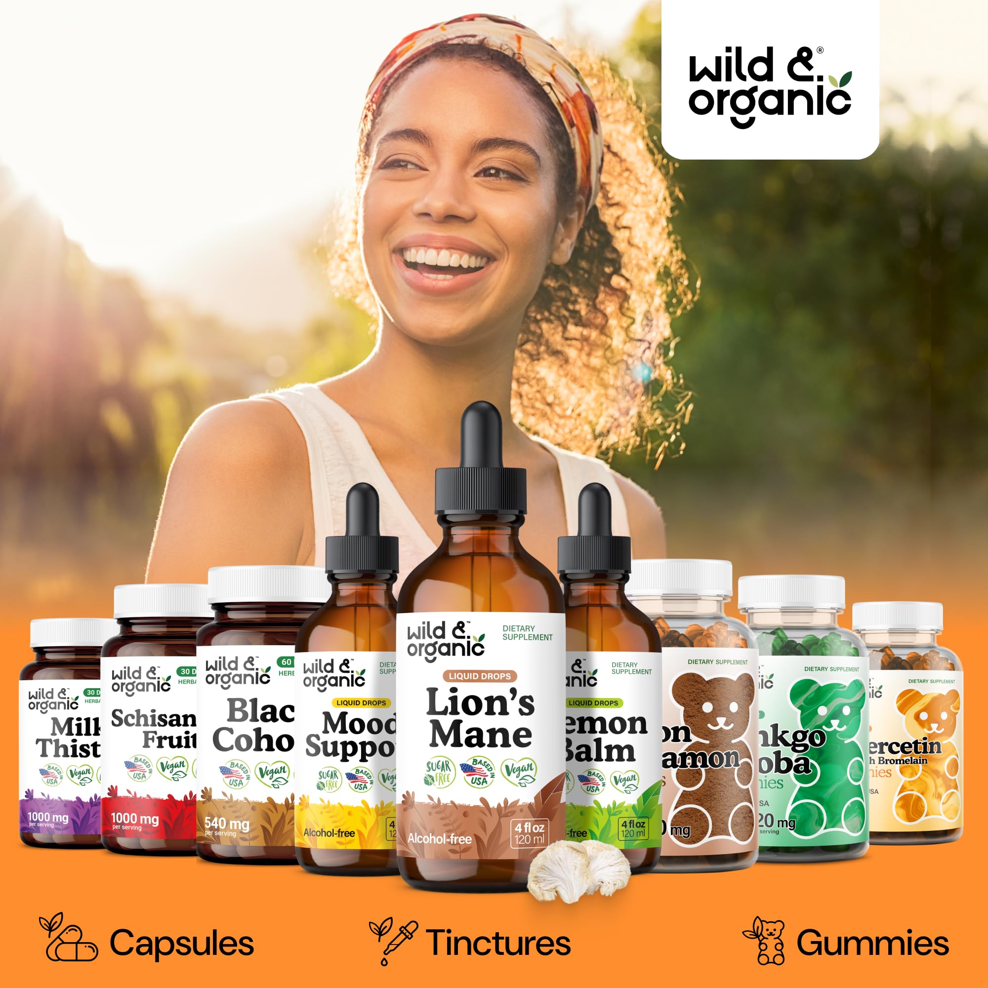 Wild & Organic gotas disueltas en vaso, mezcla fácil y sin alcohol