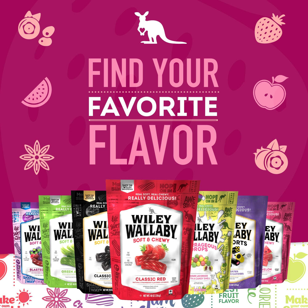 WILEY WALLABY primer plano del cierre resellable manteniendo frescura