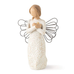 Willow Tree figura frente mostrando postura serena y consuelo