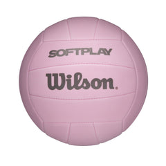 WILSON balón rosa frontal mostrando tamaño oficial y buen agarre