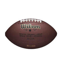 WILSON primer plano del cordaje NFL que ayuda a la colocación de los dedos
