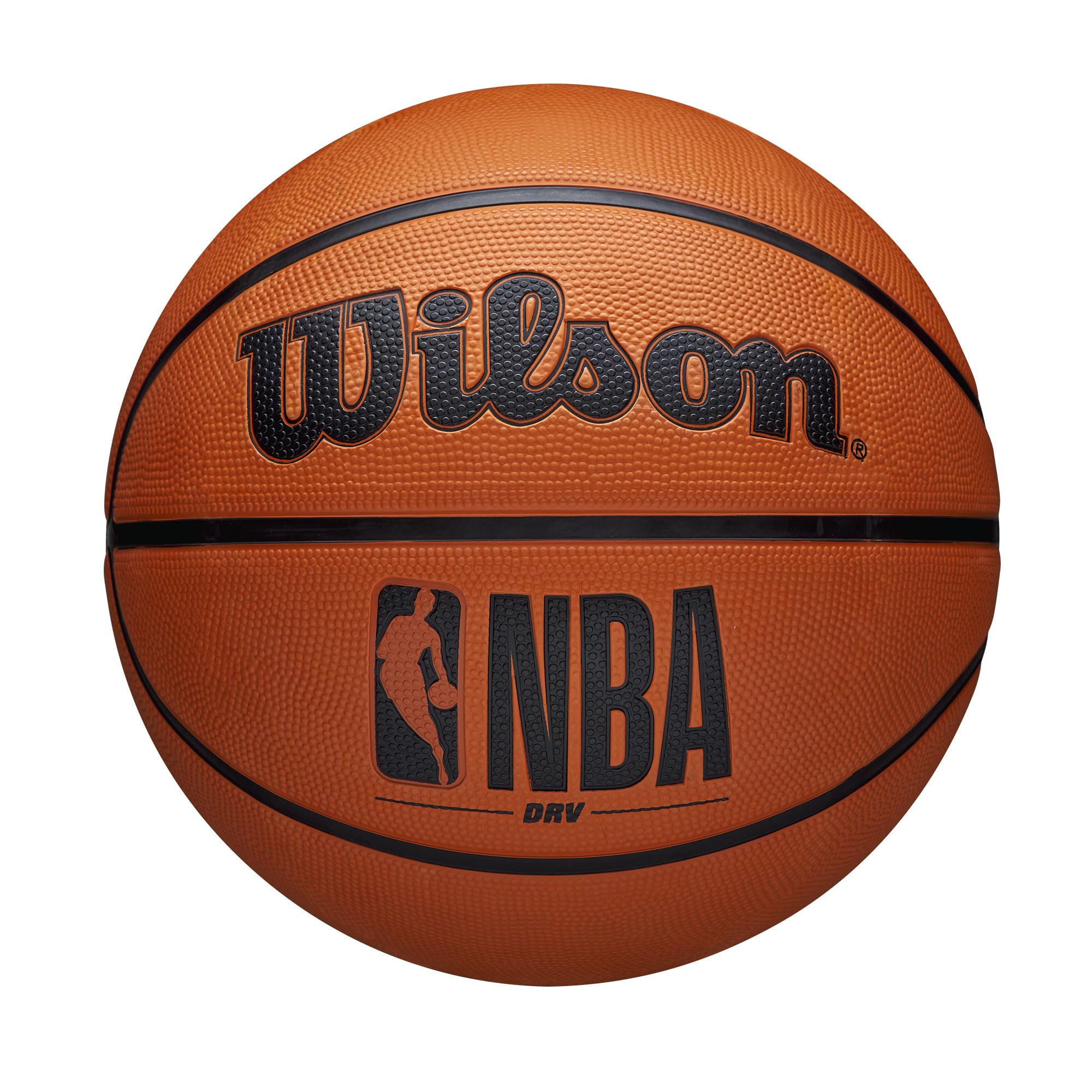 WILSON vista frontal del balón mostrando diseño NBA y durabilidad