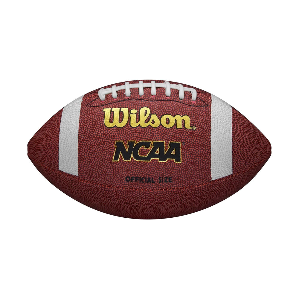 WILSON balón juvenil vista frontal con logo NCAA, aspecto oficial y agarre mejorado