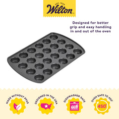 Wilton asas extendidas en uso, agarre seguro al hornear