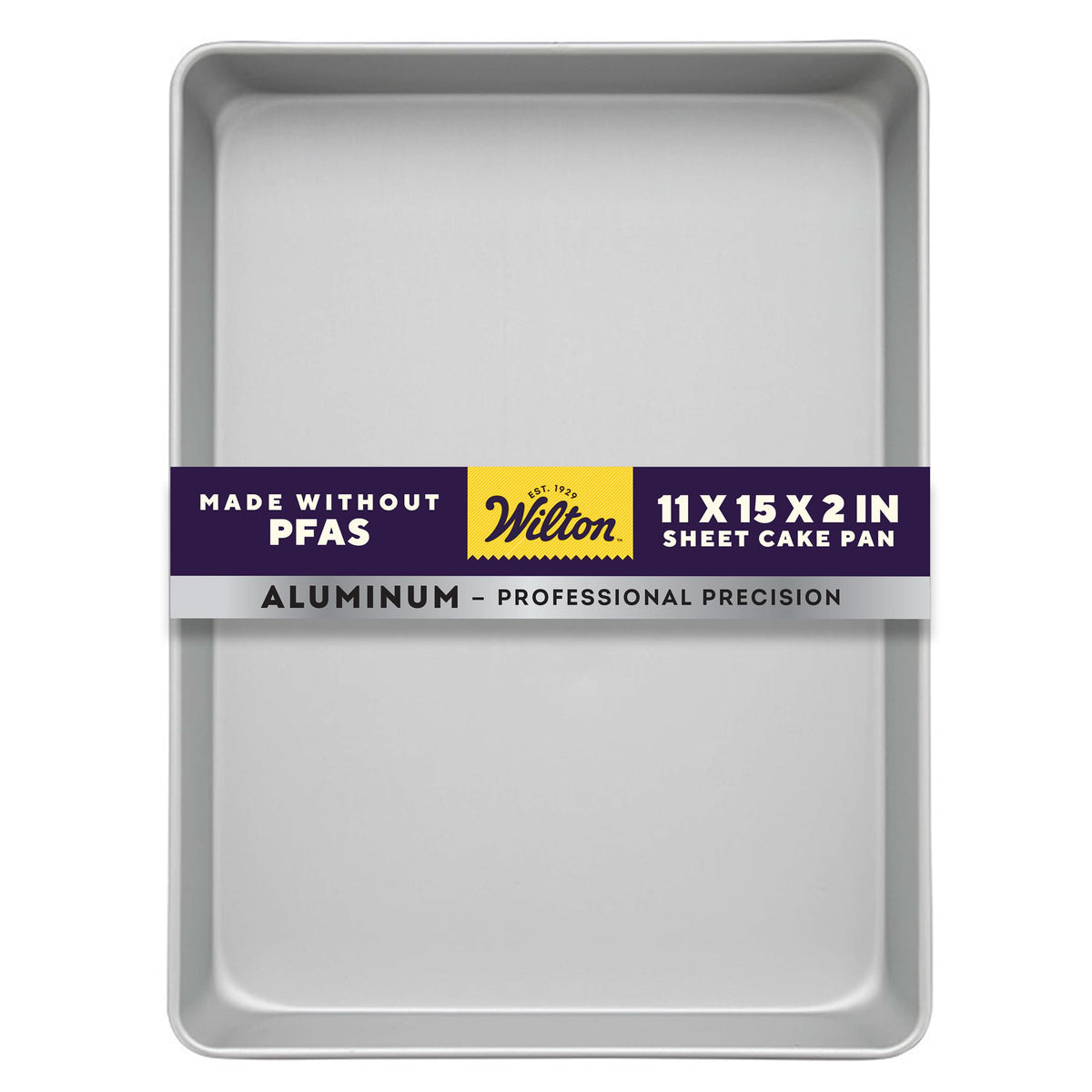 Wilton bandeja frontal 11x15 in, muestra capacidad para fiestas