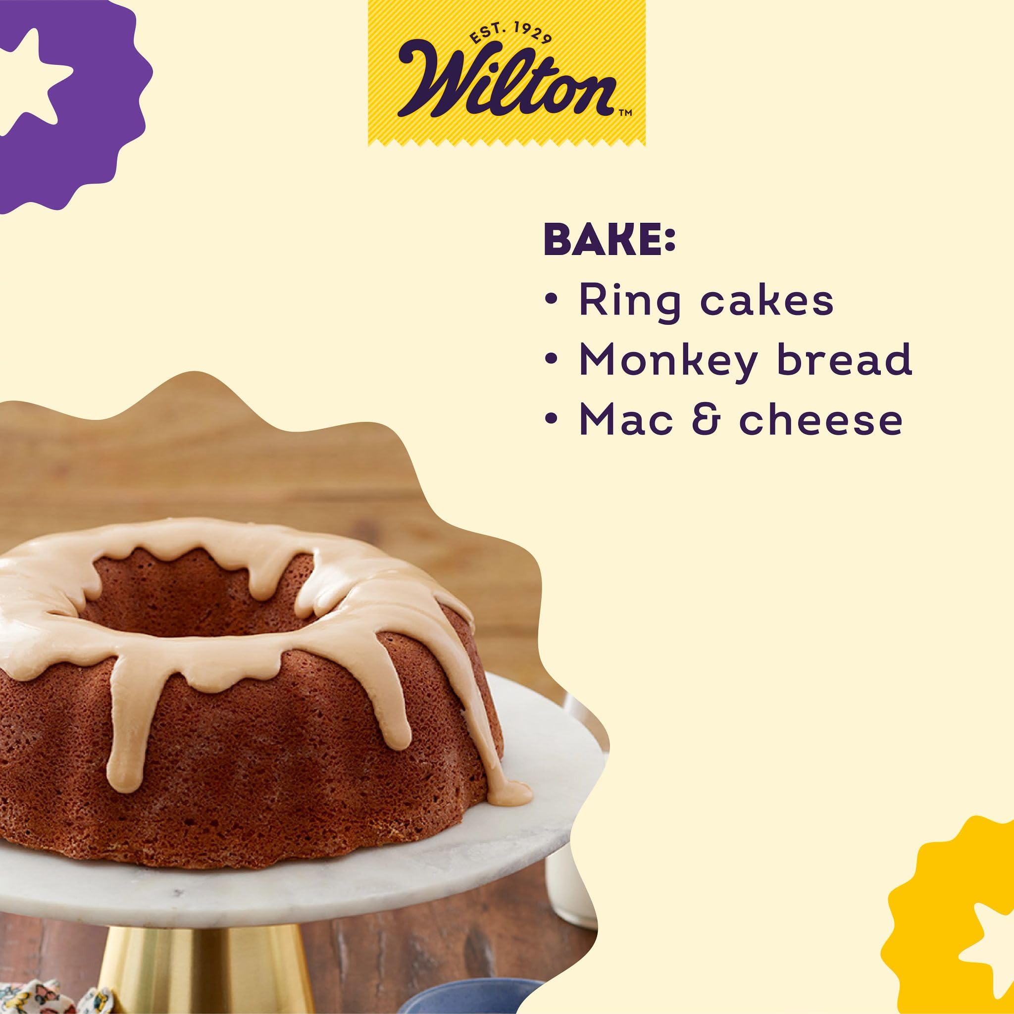Wilton comparación de tamaño con utensilios para entender escala y capacidad