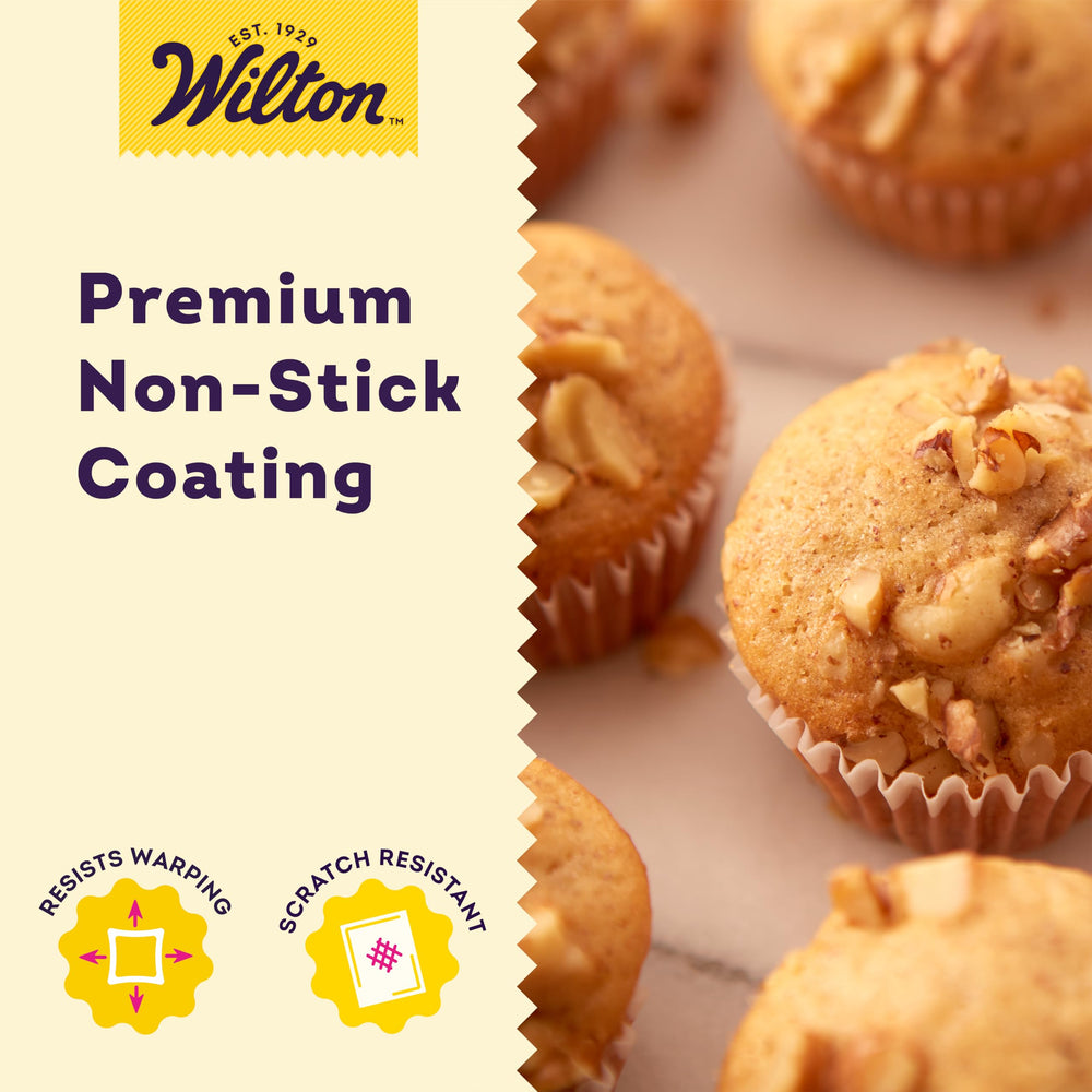 Wilton mini muffins desmoldados, resultado uniforme y limpio