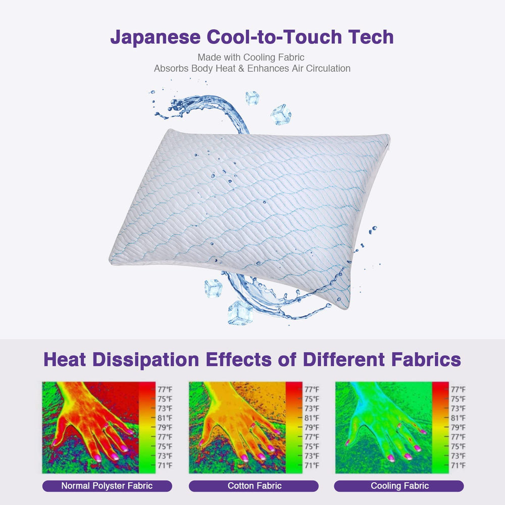 WISHSMILE textura de la funda cool-to-touch mostrando frescura al tacto