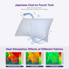 WISHSMILE textura de la funda cool-to-touch mostrando frescura al tacto