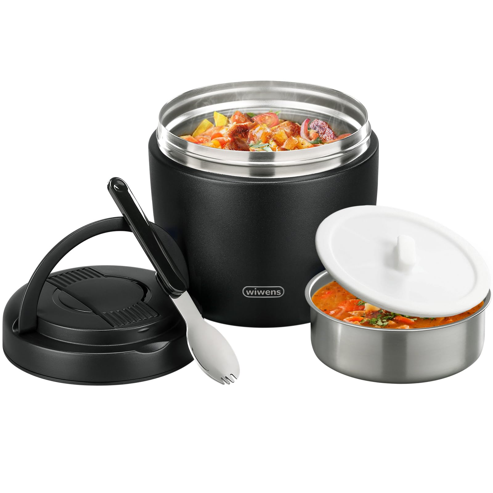 wiwens termo frontal negro mostrando diseño elegante y capacidad 32oz