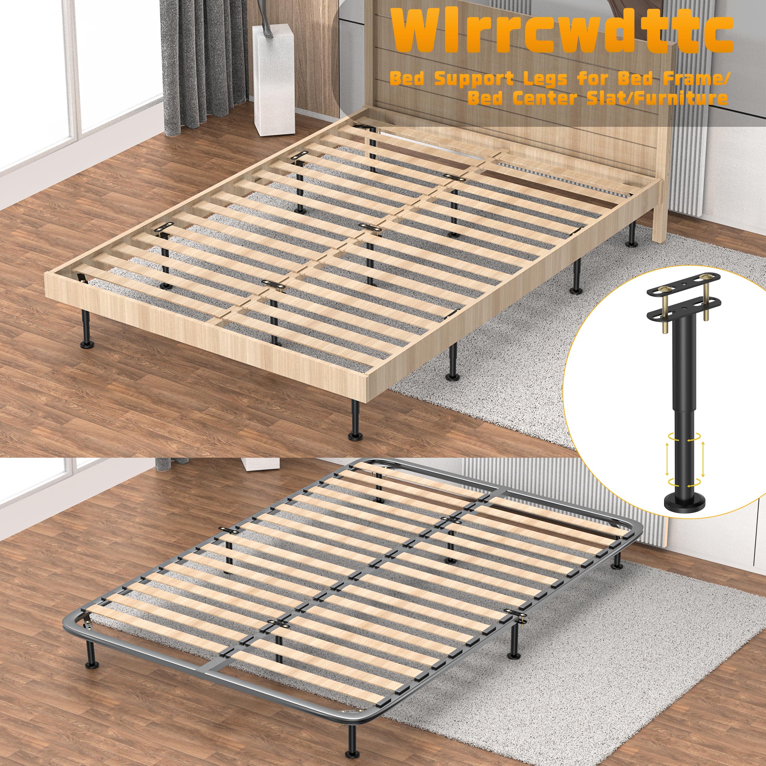 Wlrrcwdttc patas instaladas en cama moderna refuerzan centro y evitan hundimientos
