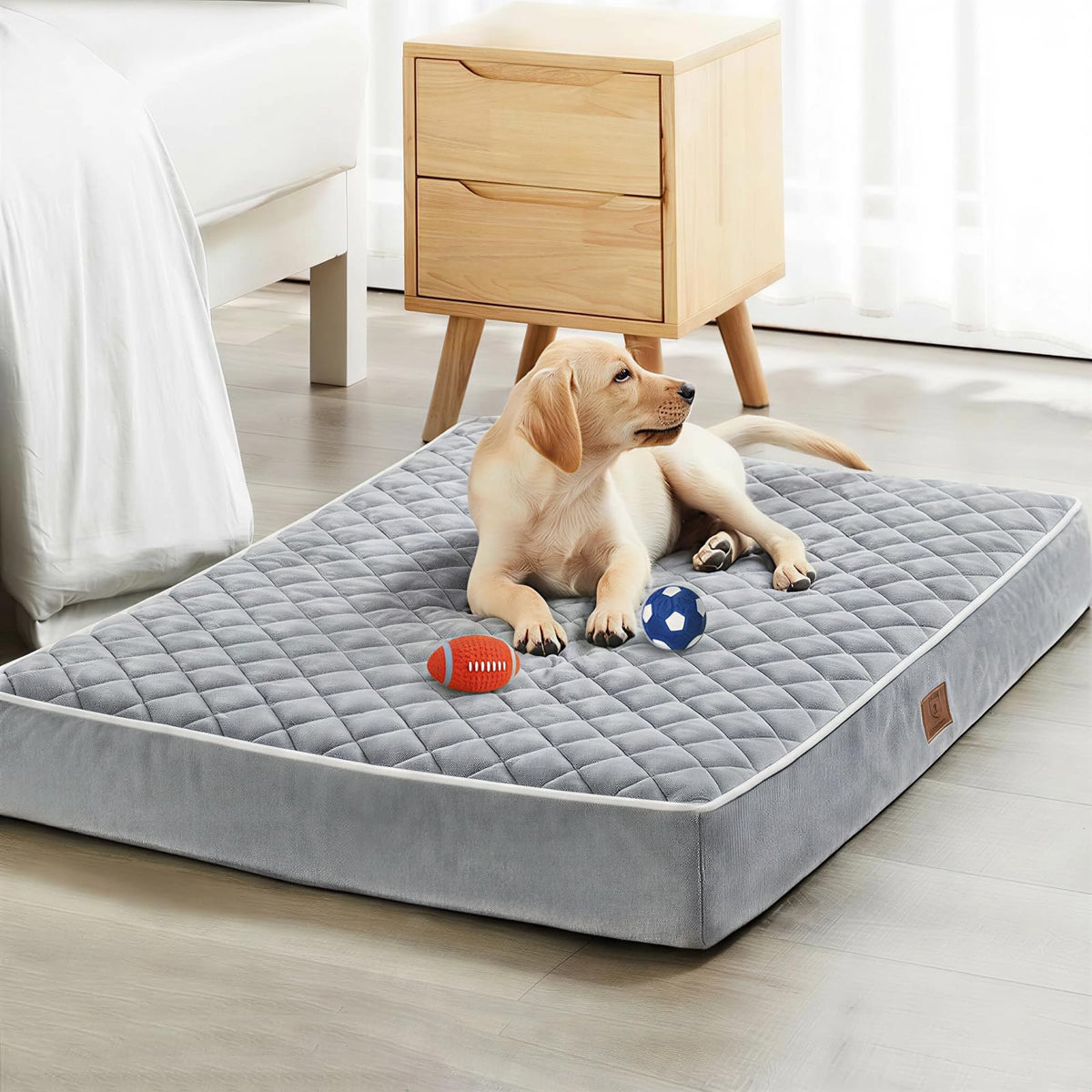 WNPETHOME cama frontal embalada mostrando tamaño XL y estética