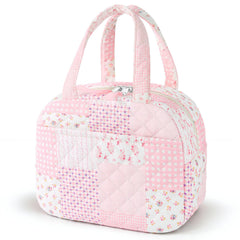 WOBAGMEN vista frontal patchwork rosa con estilo elegante práctico