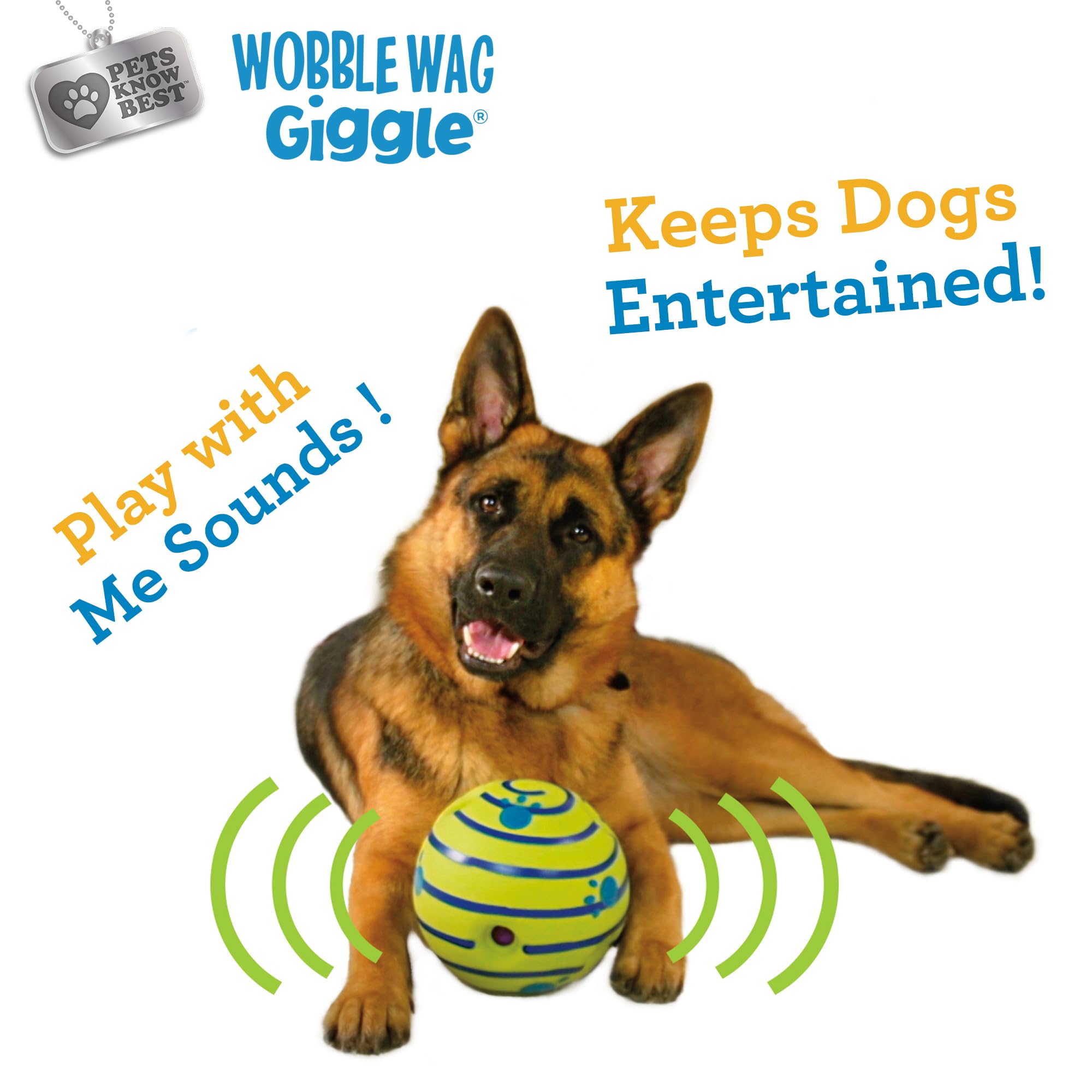 Wobble Wag Giggle etiqueta que indica vinilo sin ftalatos para seguridad del perro