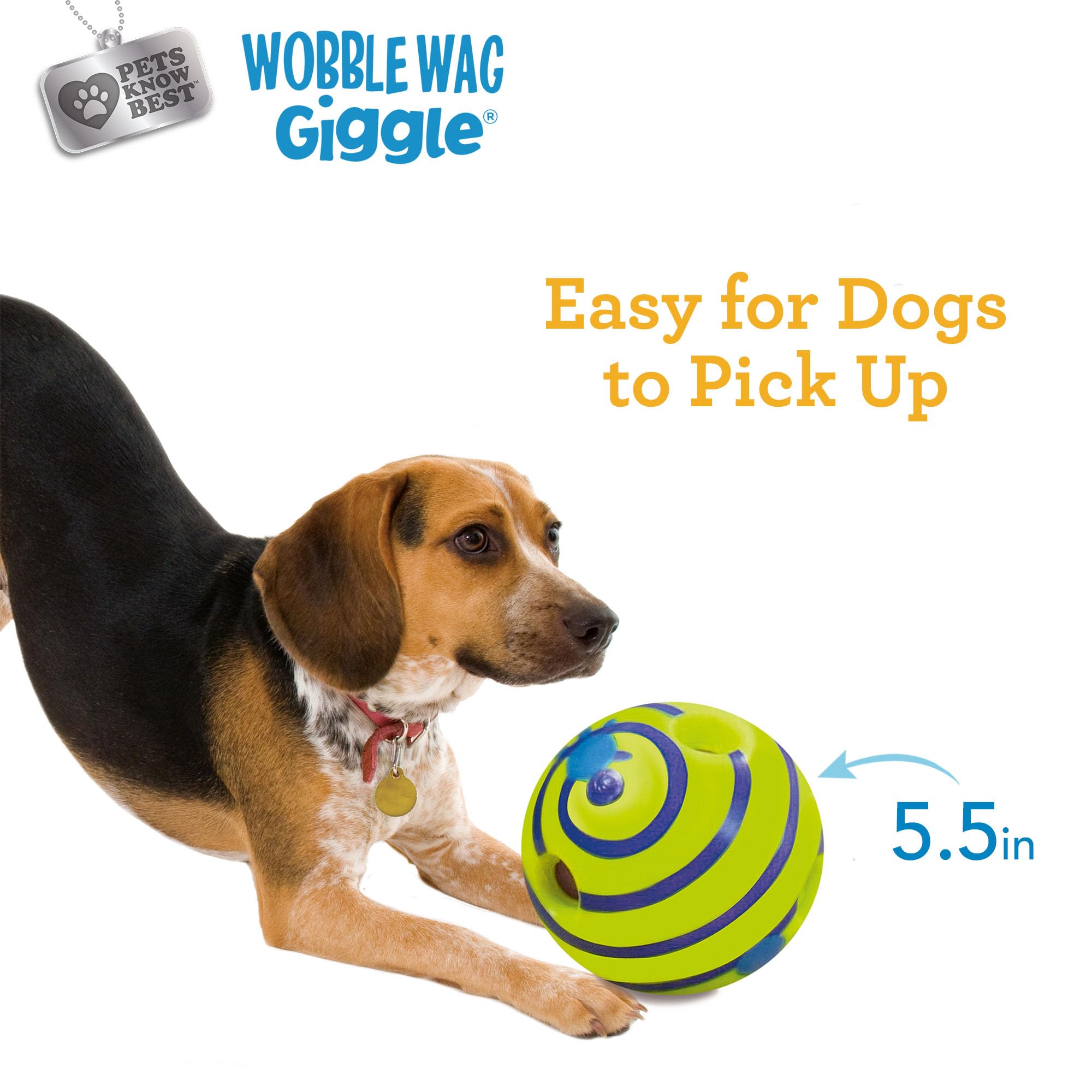 Wobble Wag Giggle corte que muestra tubo interno que produce la risita divertida