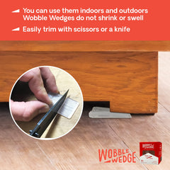 WOBBLE WEDGES cuñas apiladas demostrando modularidad y variación de altura