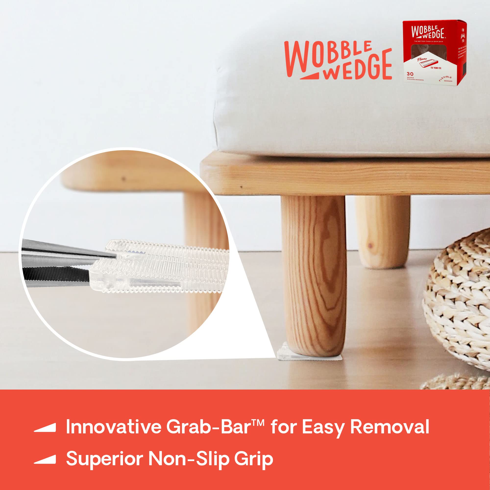 WOBBLE WEDGES comparación de tamaño junto a regla para referencia exacta