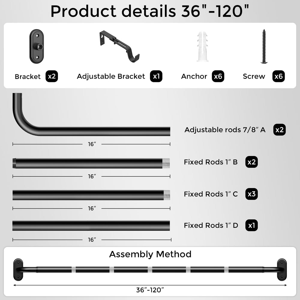 Wolistsa kit de anclajes y tornillos incluidos para instalación fácil