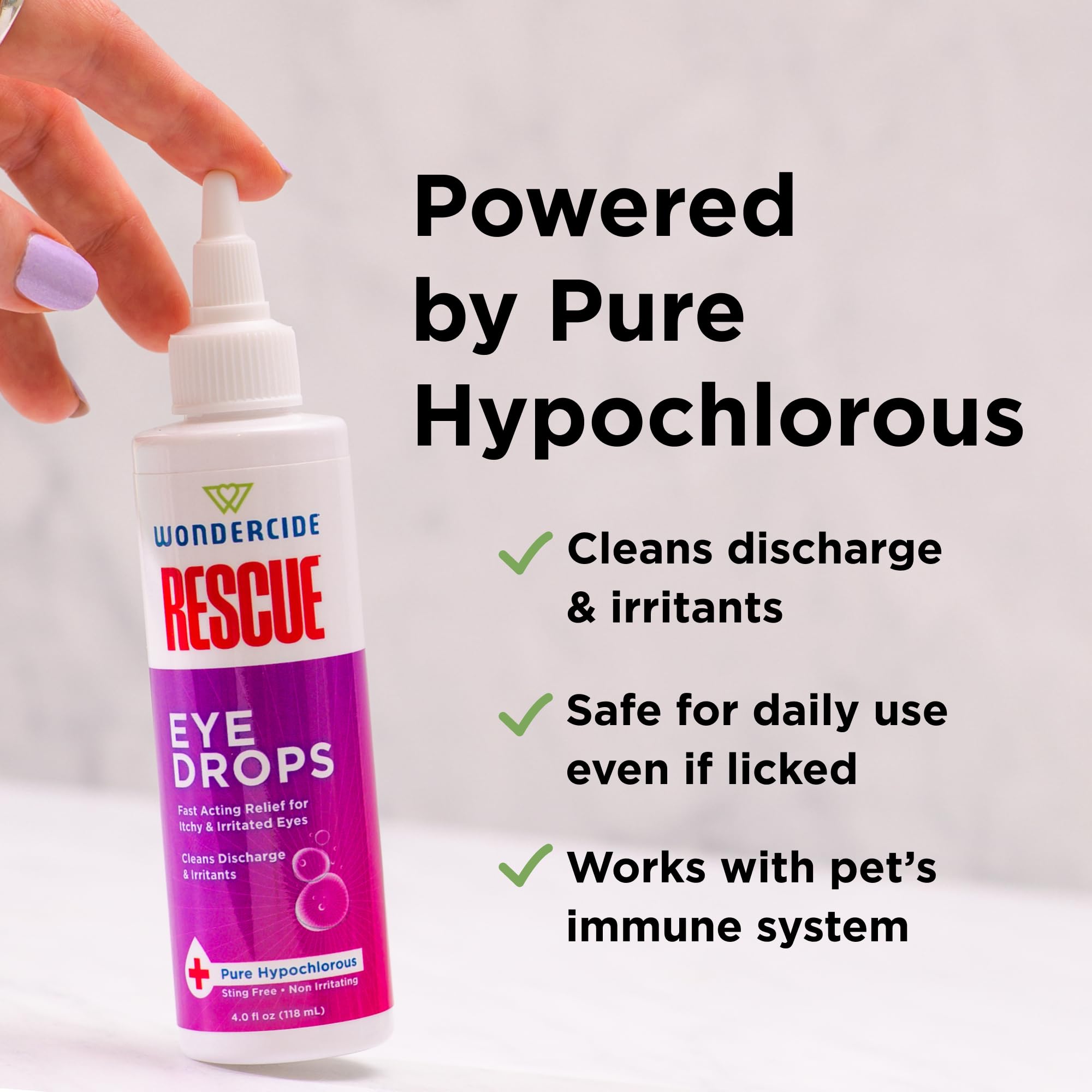 Wondercide uso en gato eliminando secreciones sin irritación
