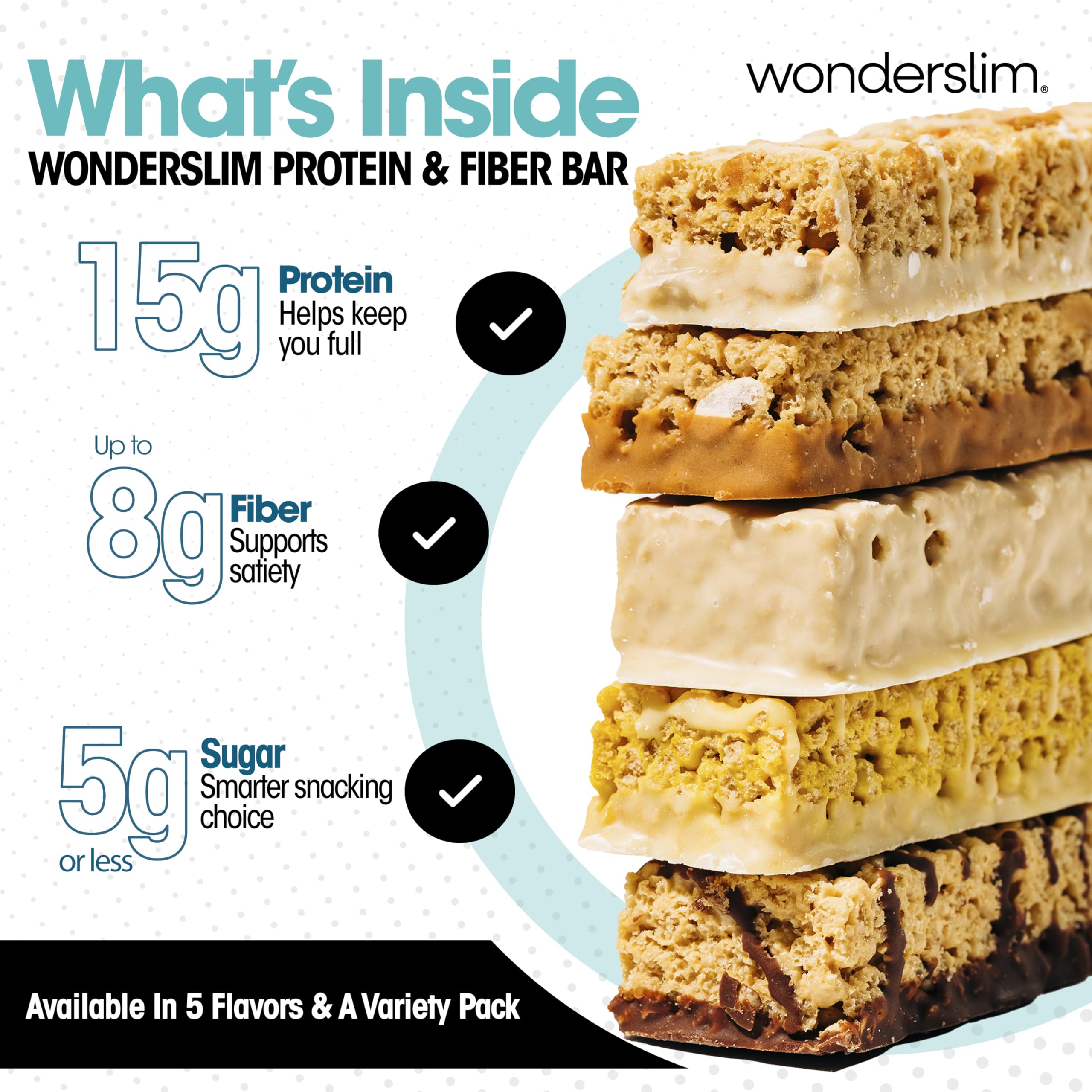WonderSlim barra en mano lista para consumir, conveniencia al instante