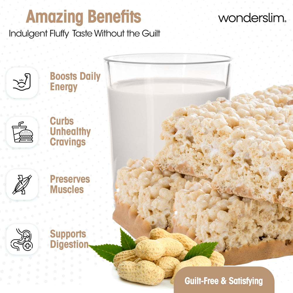 Wonderslim barra abierta que muestra textura esponjosa y satisfacción
