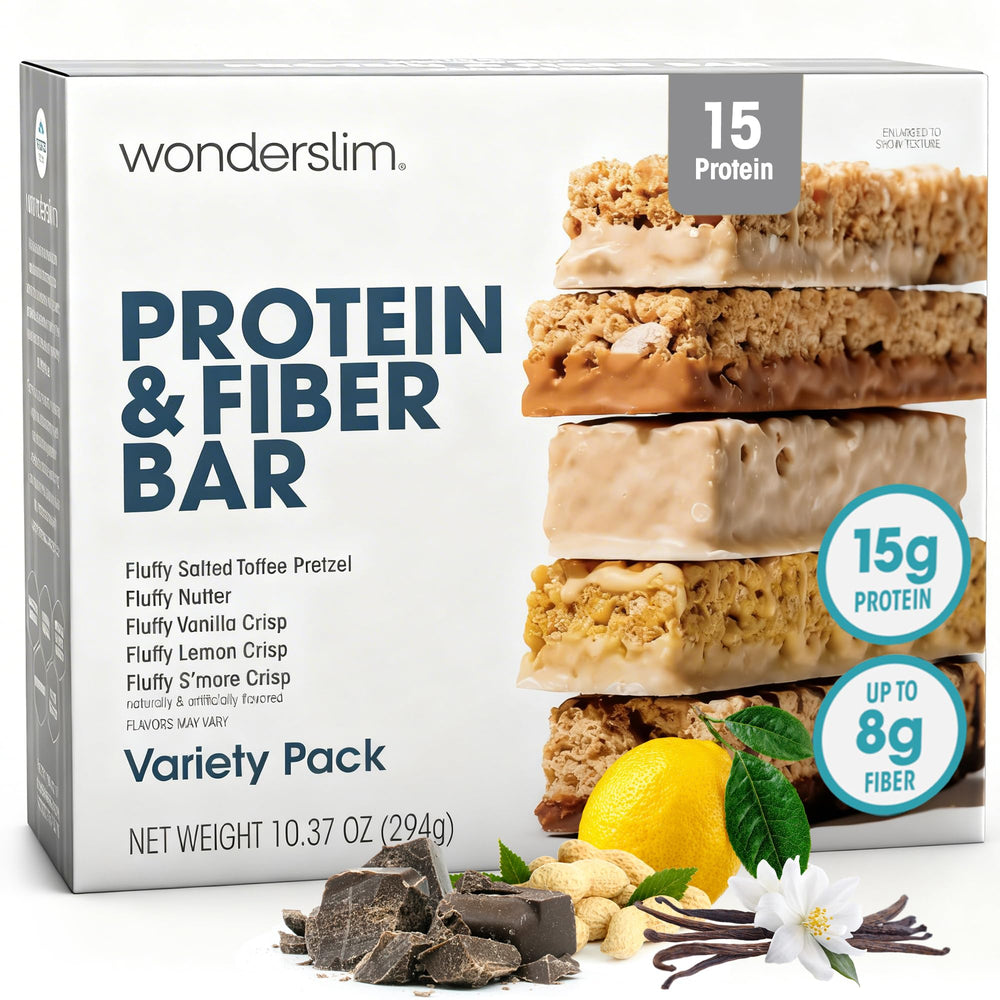 WonderSlim frente del empaque mostrando variedad y beneficios visibles