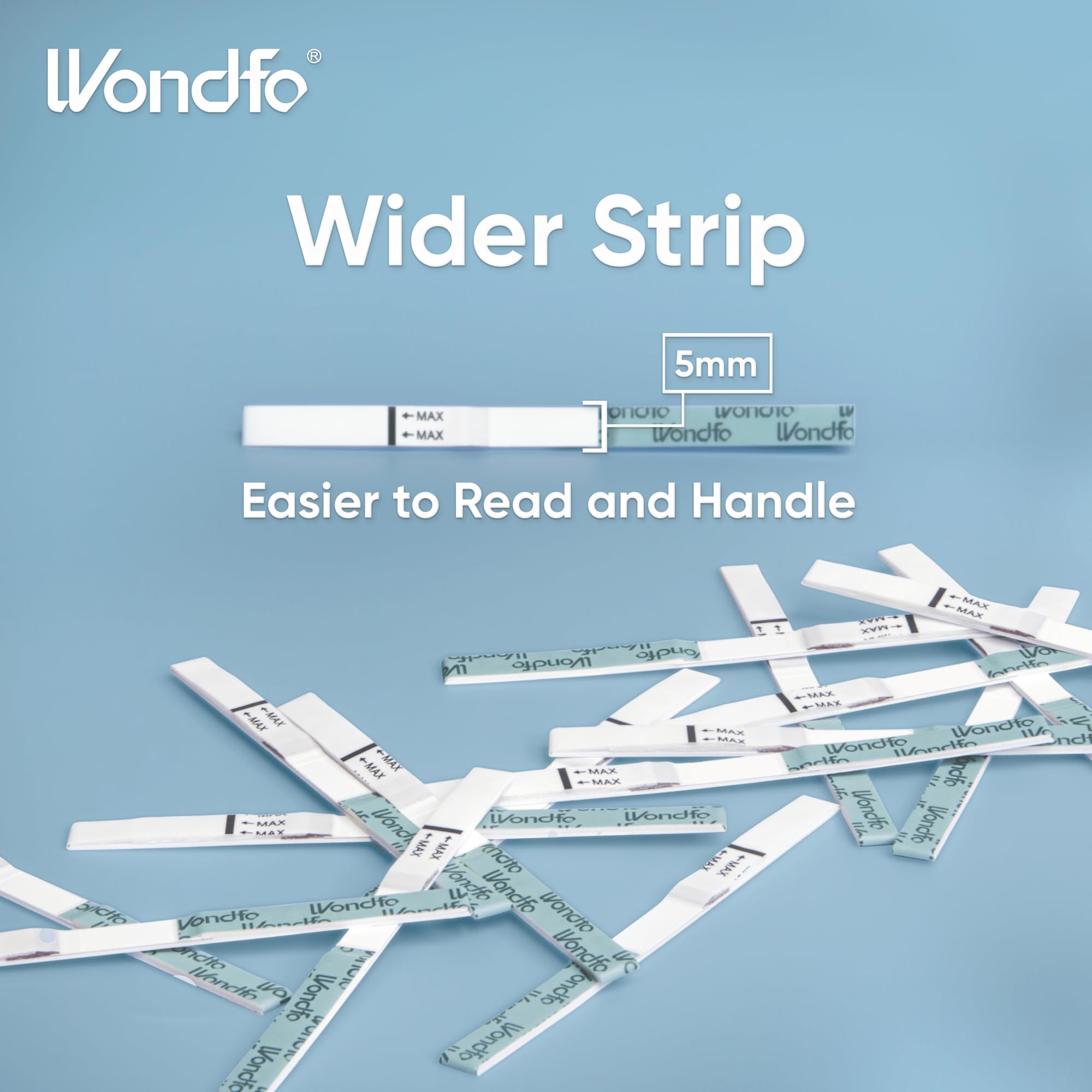 Wondfo primer plano de una tira y marca de nivel para uso correcto