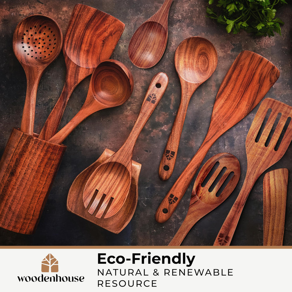 Woodenhouse comparación de tamaño con mano para referencia práctica
