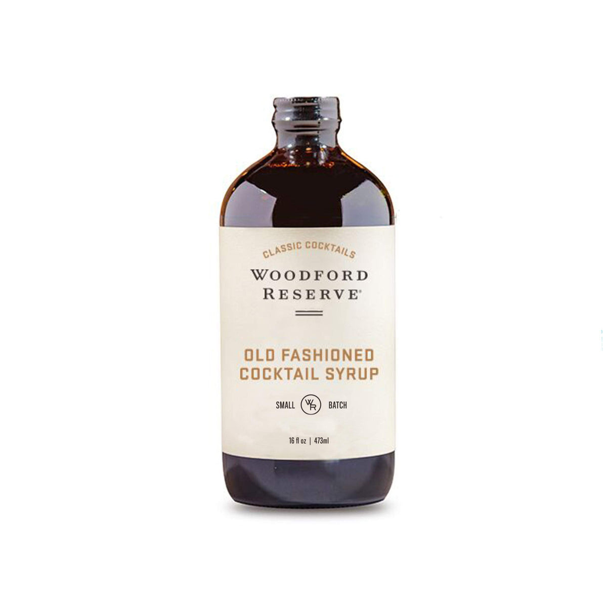 Woodford Reserve botella frontal muestra jarabe con aroma a cereza y naranja