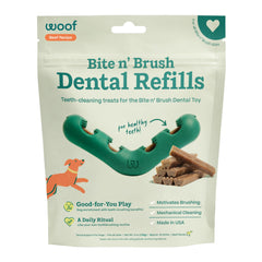 WOOF empaque frontal mostrando 18 repuestos, práctico y visible
