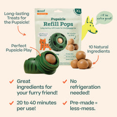 WOOF Pupsicle Pop insertado en juguete Pupsicle entretiene al perro