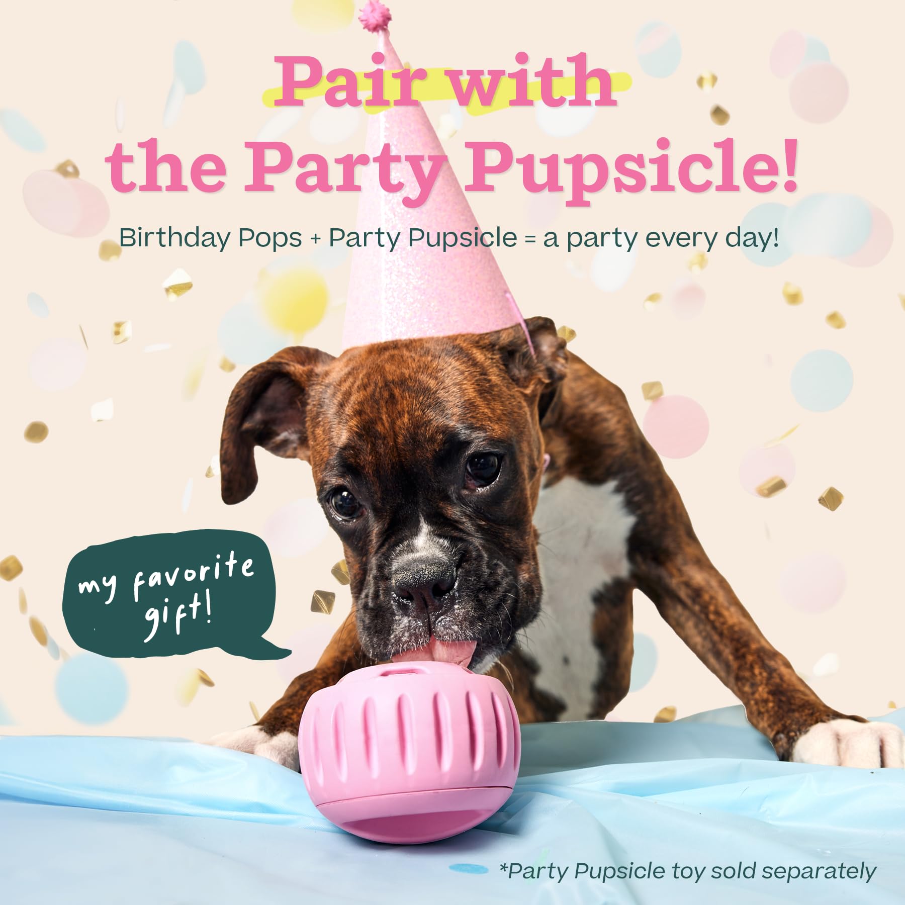 Etiqueta de ingredientes WOOF Pupsicle con información clara y tranquilidad
