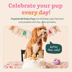 Primer plano textura blanda de Pupsicle WOOF que facilita extracción prolongada