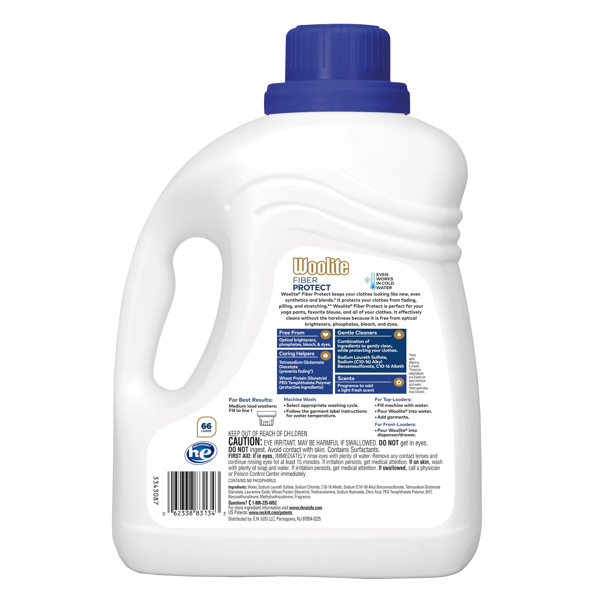 Woolite textura del líquido para limpieza suave y protección de fibras