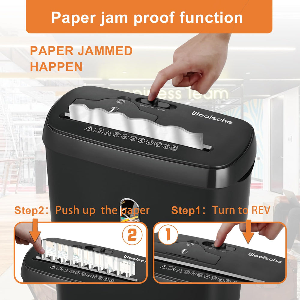 woolsche panel con interruptor Auto Off Reverse para control claro y liberación de papel atascado