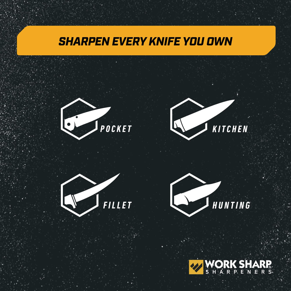 WORK SHARP ajuste de ángulo en escala, control preciso entre 15 y 30 grados