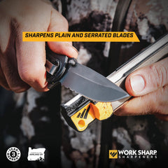 Work Sharp correa de cuero utilizada para estropado que refuerza retención del filo