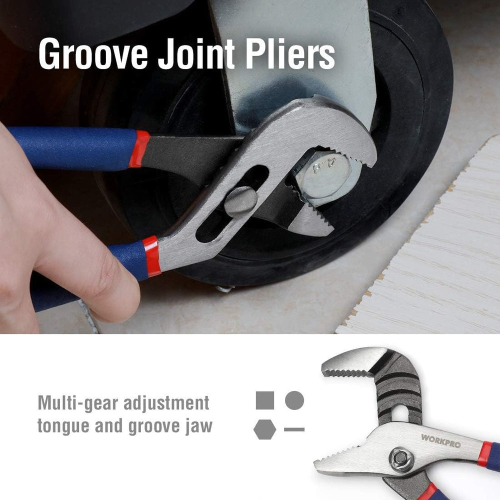 WORKPRO llave ajustable 8" junto a cinta métrica para comparar tamaño y versatilidad