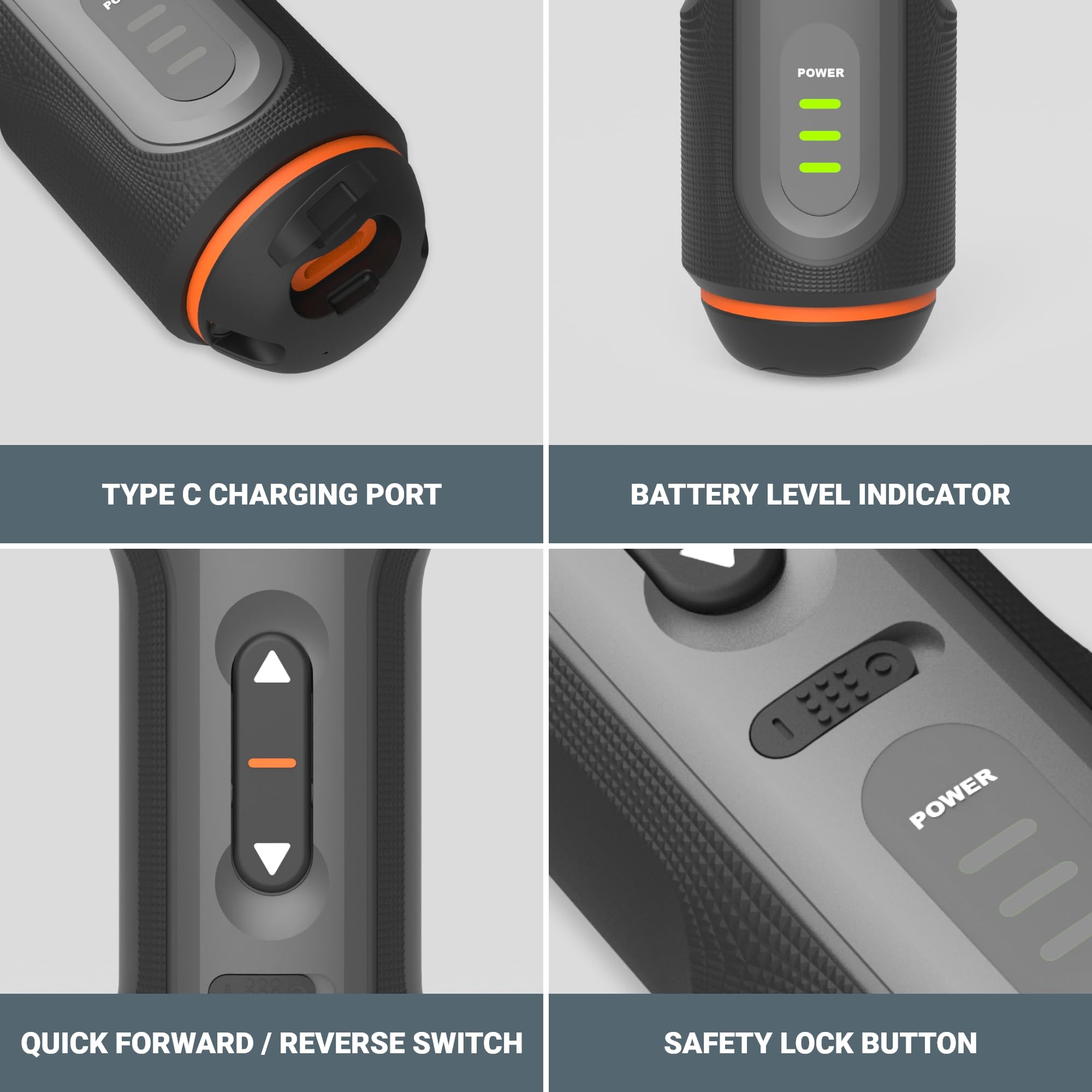 WORX estuche abierto mostrando 30 accesorios organizados para diversos tornillos