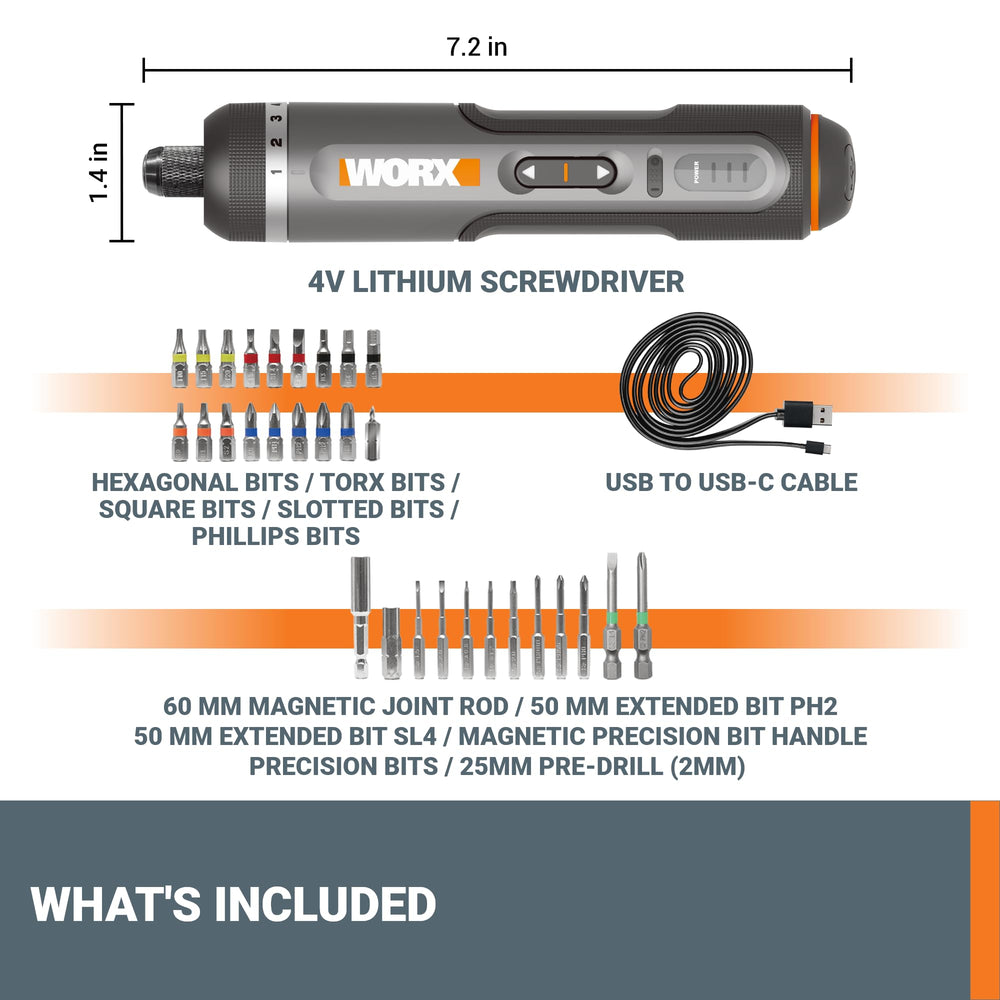 WORX agarre ergonómico en detalle que mejora control y comodidad al atornillar