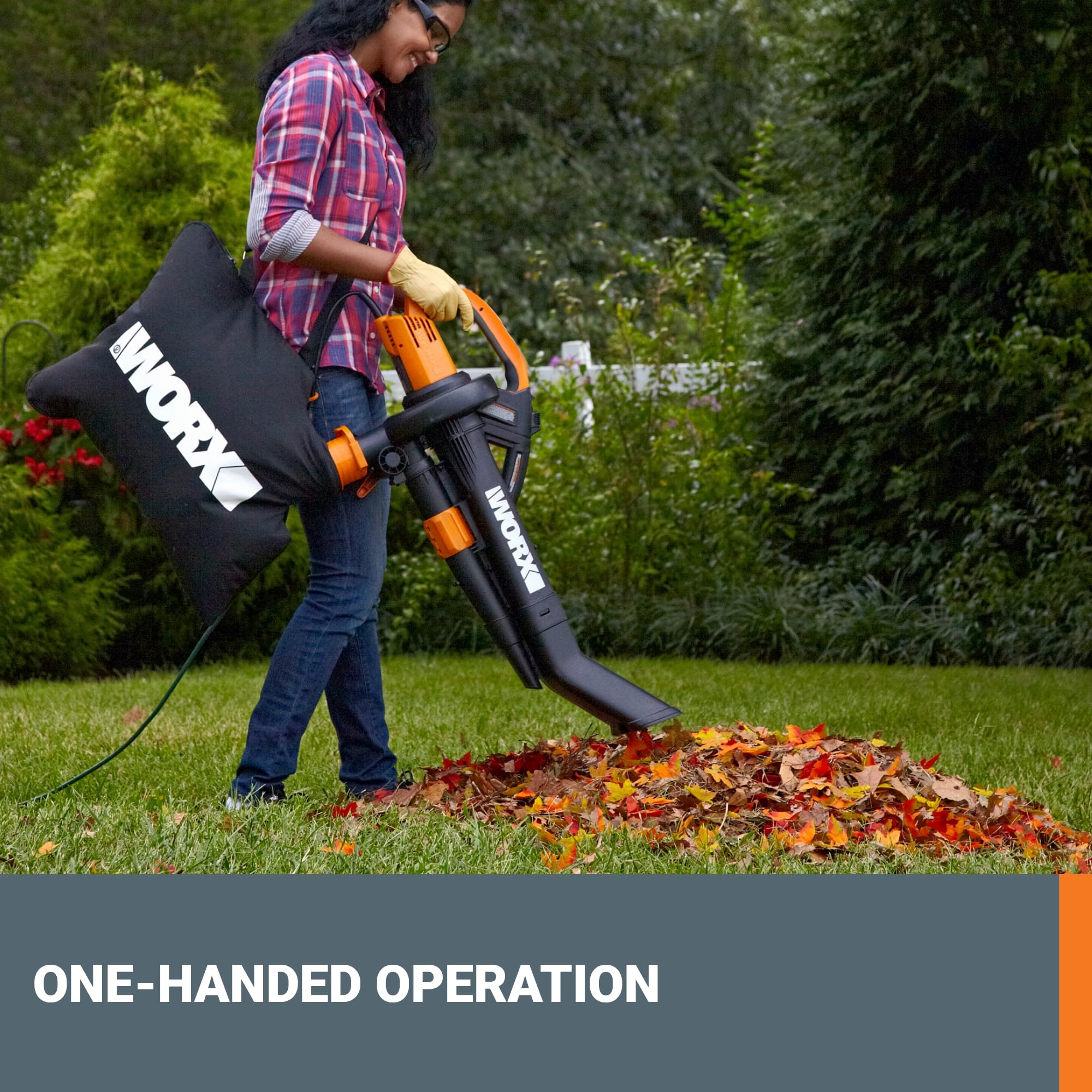 WORX Trivac comparación 18:1 antes y después para menor volumen