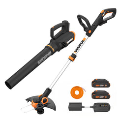 WORX WG928 frente del kit mostrando herramientas y ventajas de ahorro