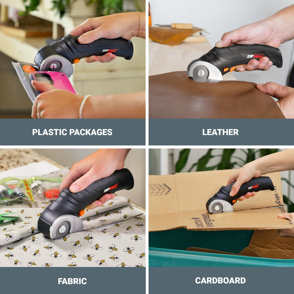 WORX ZipSnip cortando tela con precisión y menos esfuerzo